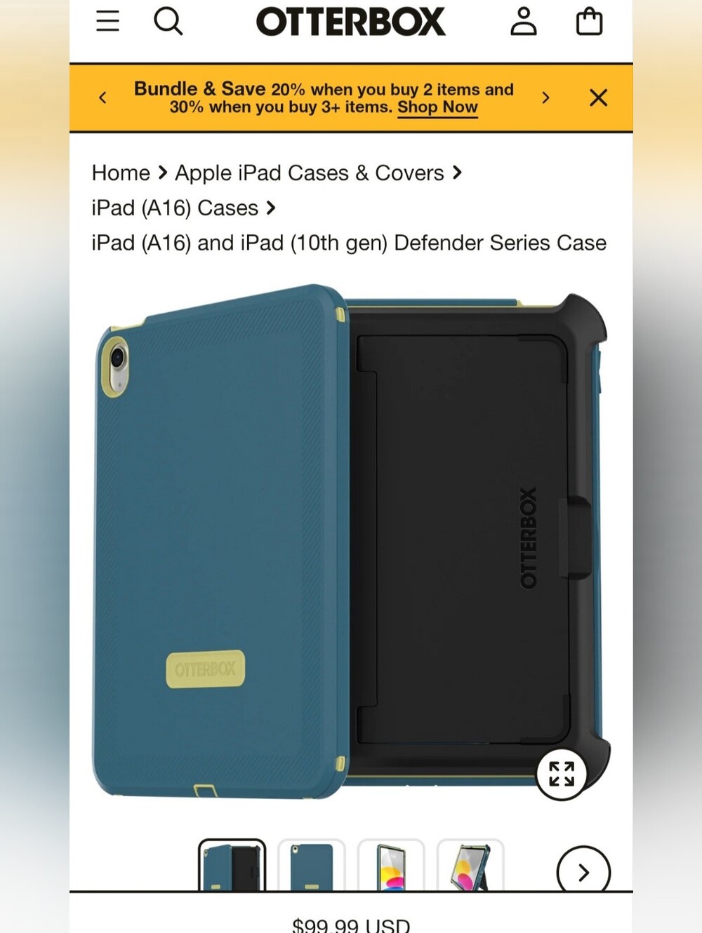 OtterBox Defender Series iPad Case in Teal
